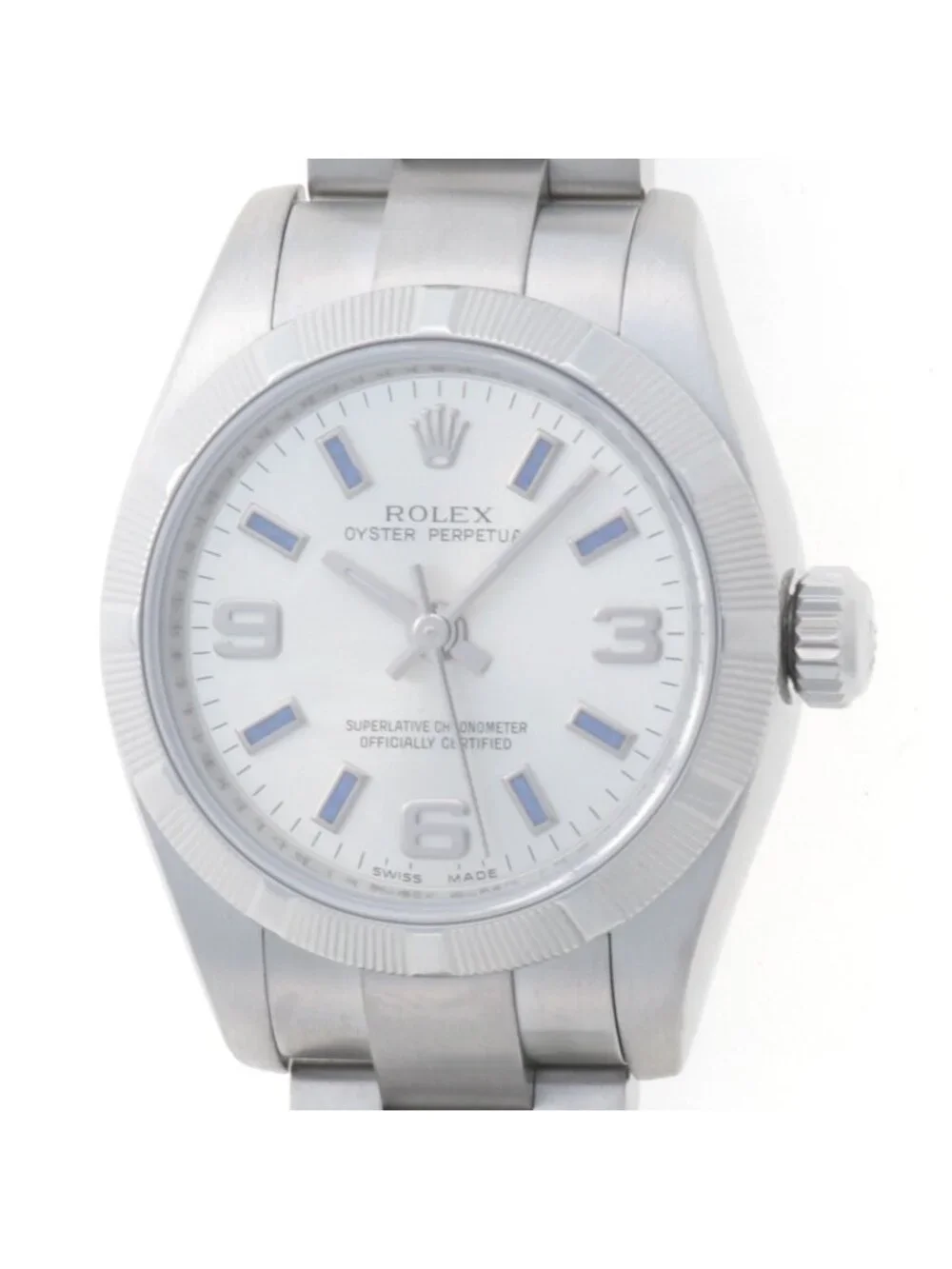 Rolex Oyster Perpetual Silver Stainless Steel Automatic